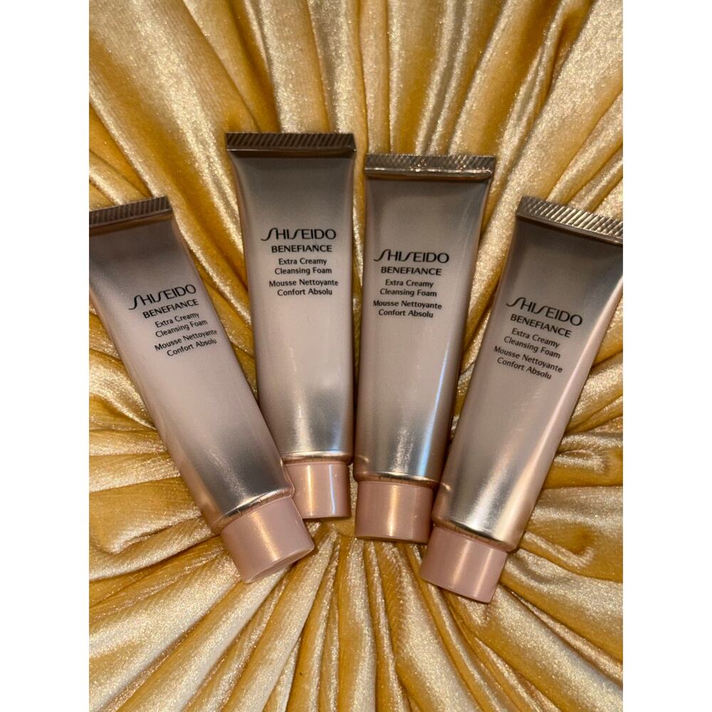 Set of 4  Shiseido Benefiance Cleansing Foam Travel Size 1.0oz/30ml